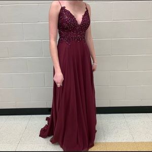 Wine/Maroon Dress